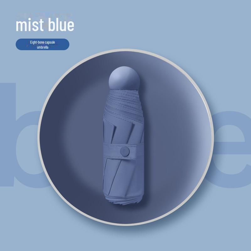 «Компактный сверхлегкий 5-створчатый мини-капсульный зонт с защитой от УФ-излучения»