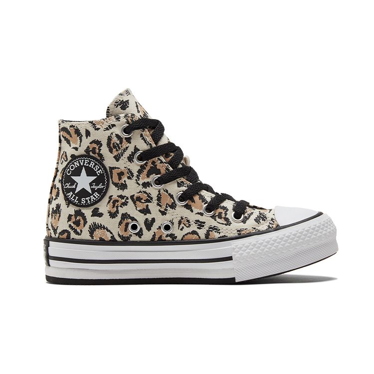 Converse Chuck Taylor All Star Canvas Удобные Универсальные Высокие Детские Холщовые Кеды Детские Кроссовки Черные Коричневые 671604C