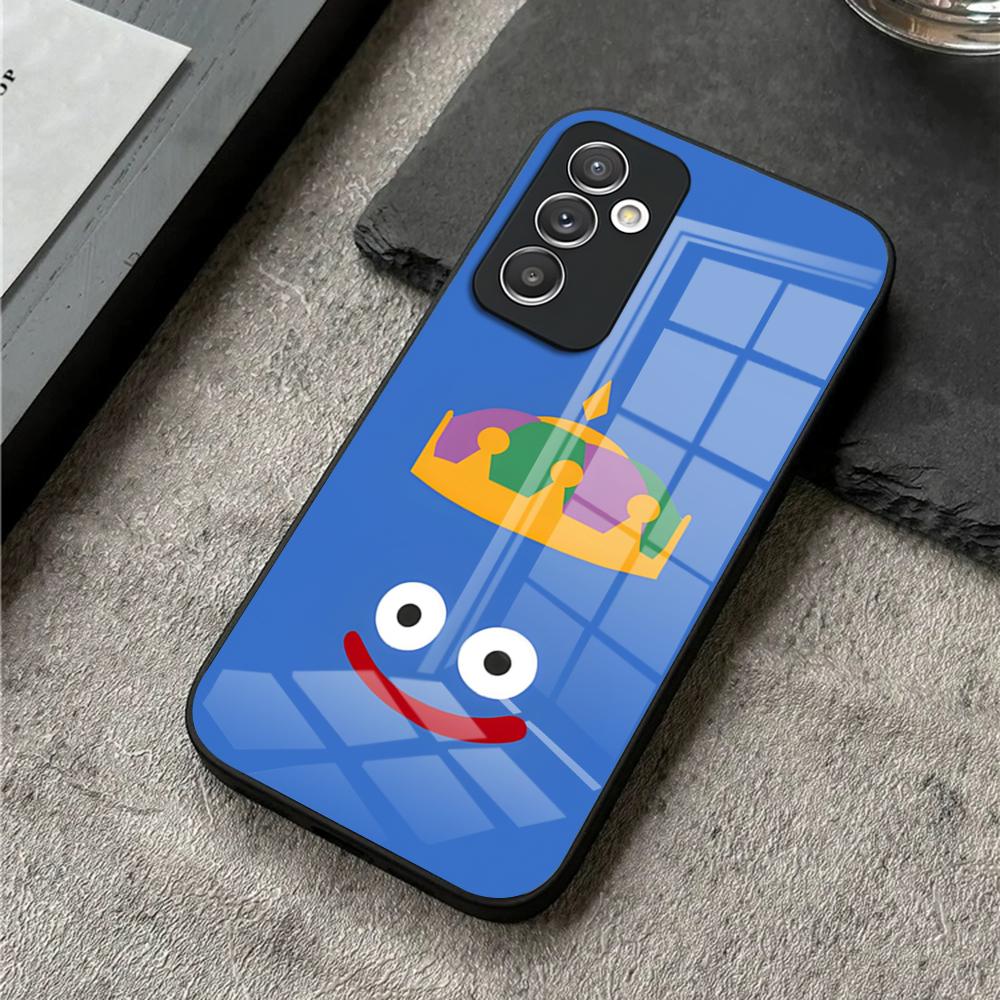 Чехол для телефона D-Dragon Quest Slime для S25 Ultra Samsung S26 S23 S24 Plus S22 S20 S21 Fe A54 A34 A53 A16 Стеклянная крышка
