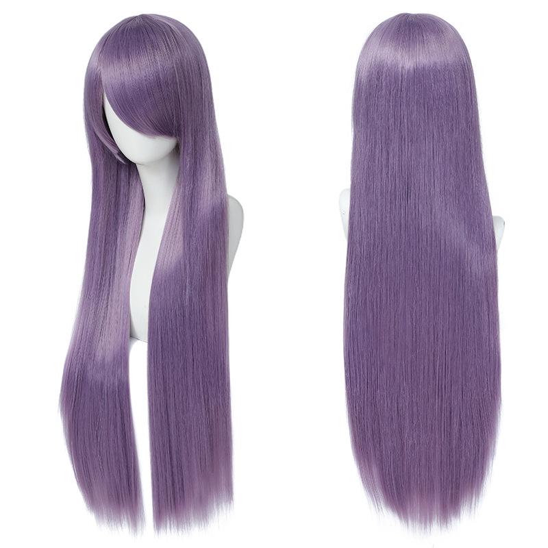 Colorful 80cm Long Straight Cosplay Wig for Anime & Historical Costumes