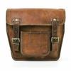 Motorcycle 1 Saddle Side Bag Retro Genuine Goat Leather Handlebar Luggage Tool