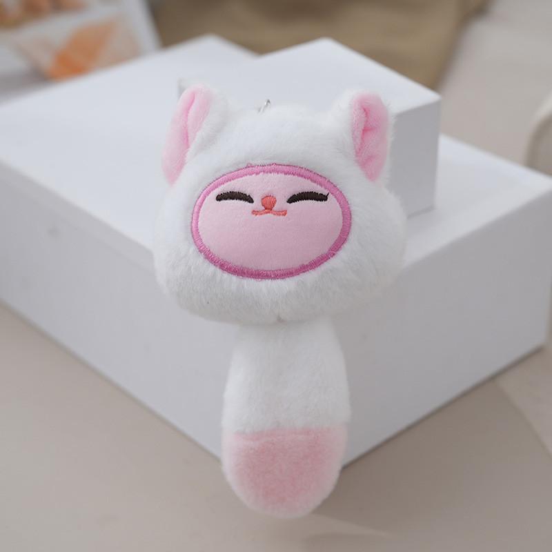 Adorable Plush Cat Keychain Soft Stuffed Animal Toy Cute Cartoon Bag Charm
