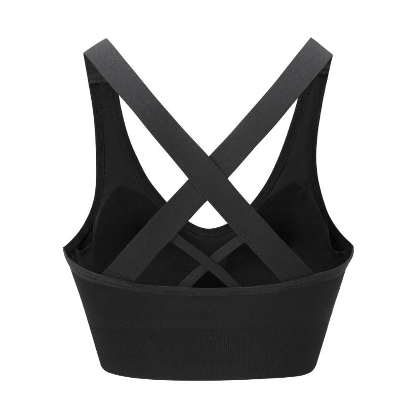 Women Plus Size Cross Back Shockproof Quick Dry Sports Bra For Yoga Running Gym