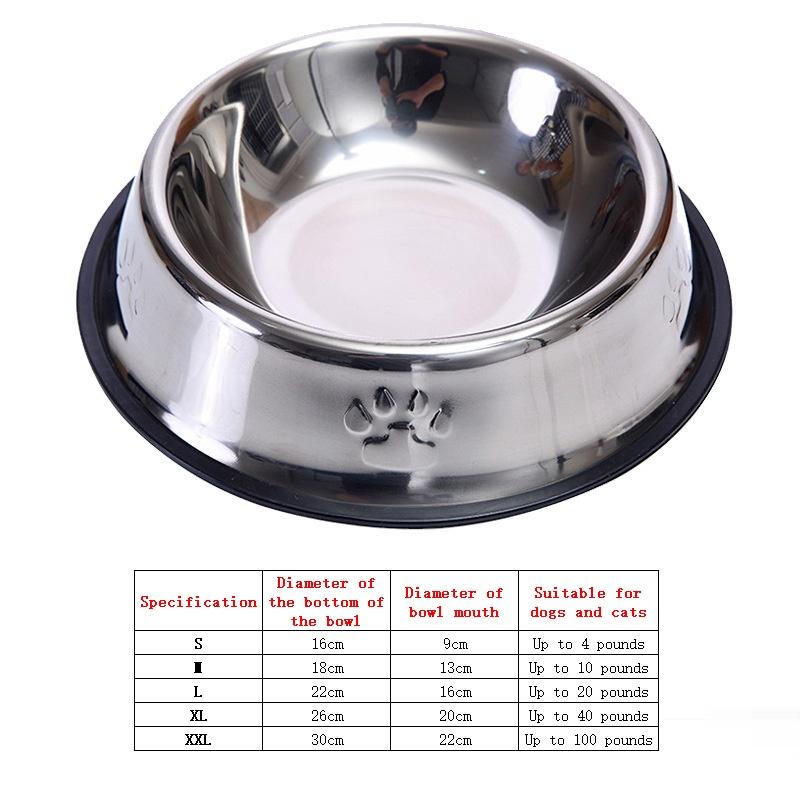 Classic Stainless Steel Dog Bowl Anti-Gulping Slow Feeder Safe Washable Pet Food Water Bowl Small Medium Large Dog Slow Eating
