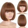 LISI HAIR Короткий парик Боб с челкой для женщин Синтетические парики Боб Черный парик для вечеринки Ежедневное использование Длина до плеч Косплей Красочный парик