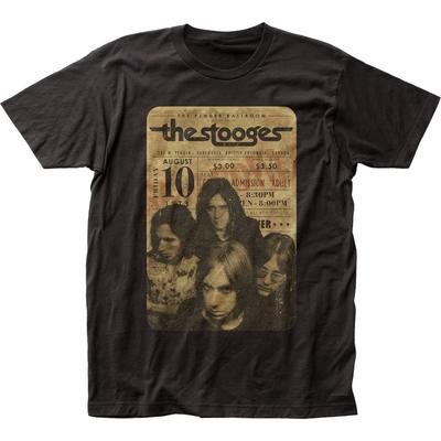 Игги Поп Билет на концерт Мужская футболка Музыка Классика The Stooges Группа Футболка Новая Черная
