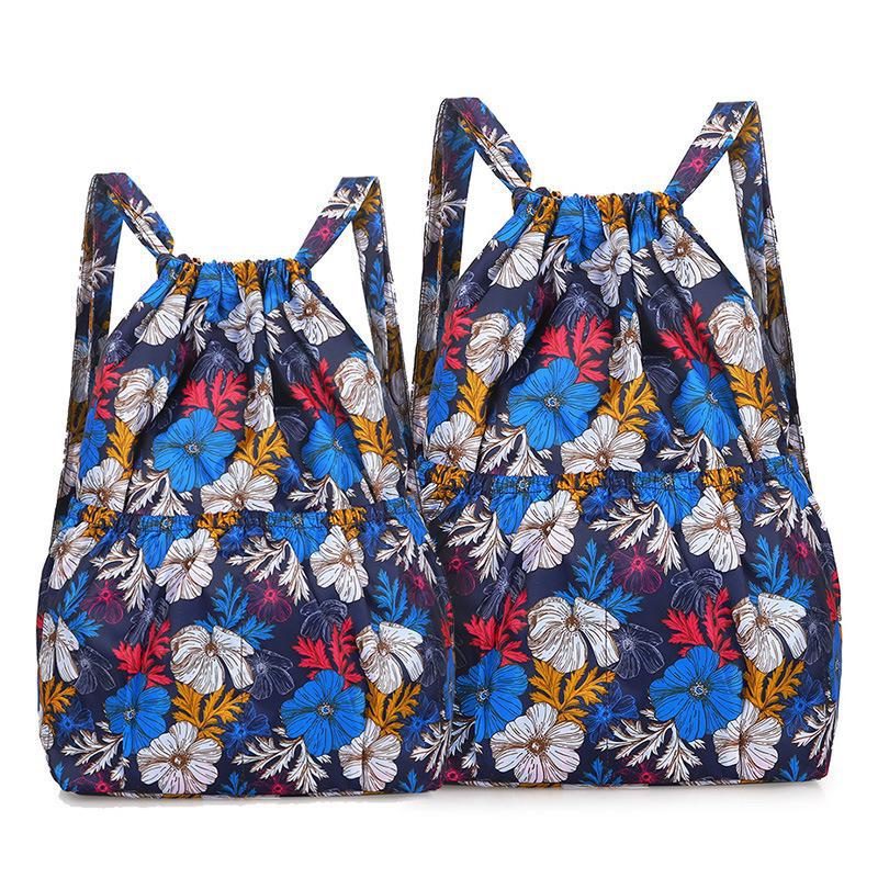 Женский складной рюкзак большой вместимости с завязками - легкая сумка для путешествий и покупок на открытом воздухе