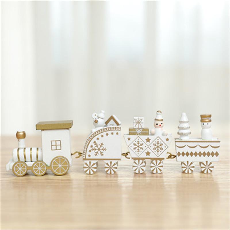 Train Wooden Ornament Christmas Merry Christmas Decorations For Home Gift Santa Claus Happy New Year