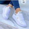 Fashion Casual Leather Shoes 2024 New Butterfly Decoration Round Toe Lace Up Women Vulcanized Shoes Fashion Non-slip Thick Sole Sneakers