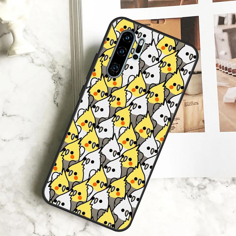 Cartoon Cockatiel Collage For Huawei Nova 10 SE 9 11 Pro Y60 Y70 Y90 Y61 Y91 Y72 Y73 12i 11i 8i P20 P30 P40 Lite Case