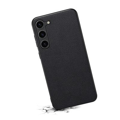 Для Samsung Galaxy S24 Чехол с текстурой телячьей кожи PC+TPU+ПУ кожа Тонкий чехол для мобильного телефона