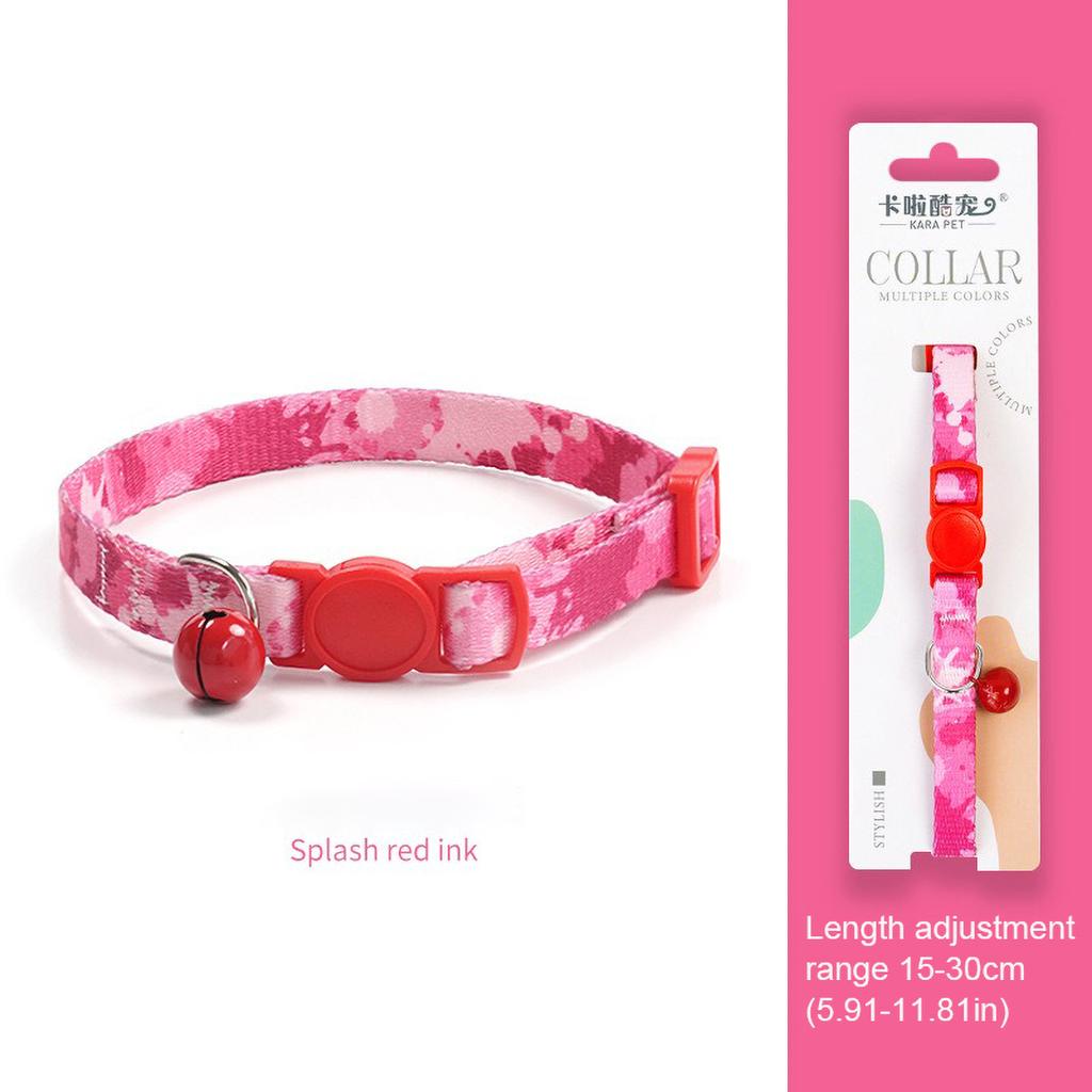 Cat Weaving 15-30cm Necklace Collar with Bell Anti-Suffocation Comfortable Safe Buckle Pet Decoration Accessory