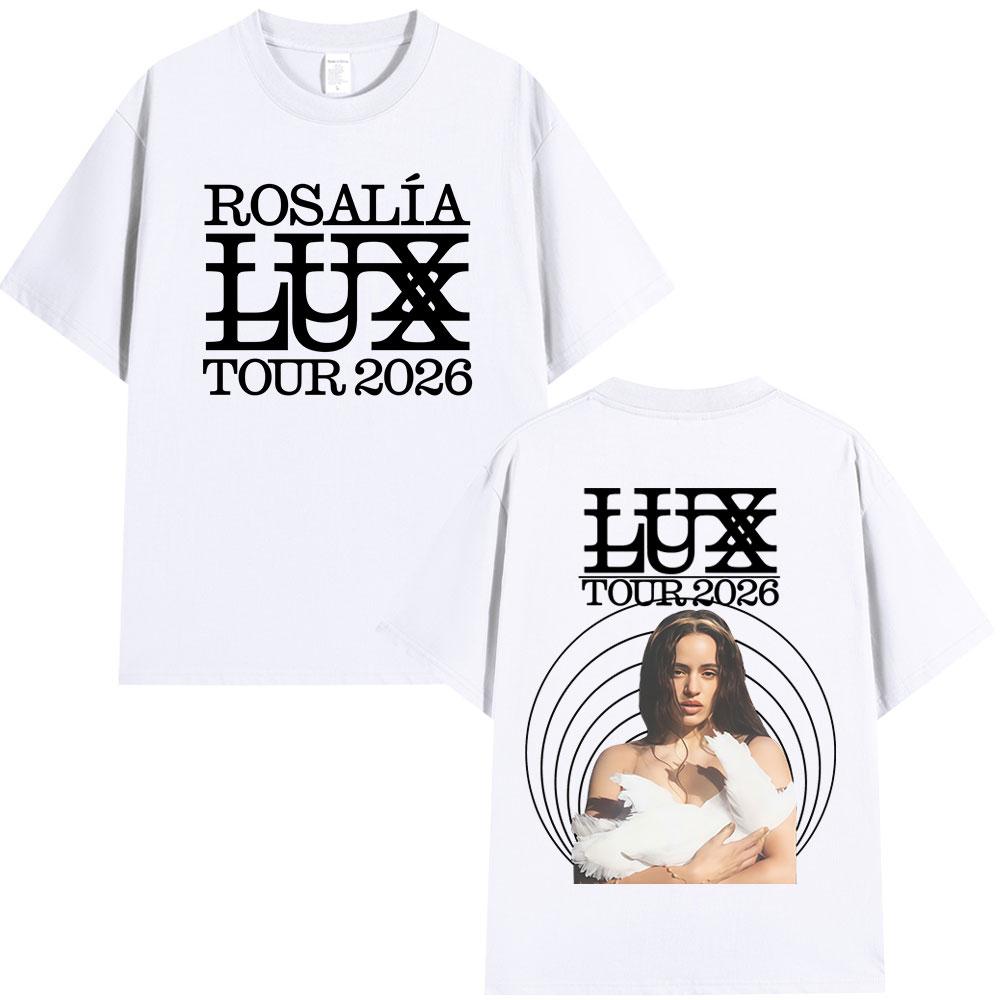 Rosalia LUX Tour 2026 T Shirts Unisex Women Clothing Casual Cotton Oversized T-shirt Fashion Harajuku Short Sleeve O-Neck T-shirts