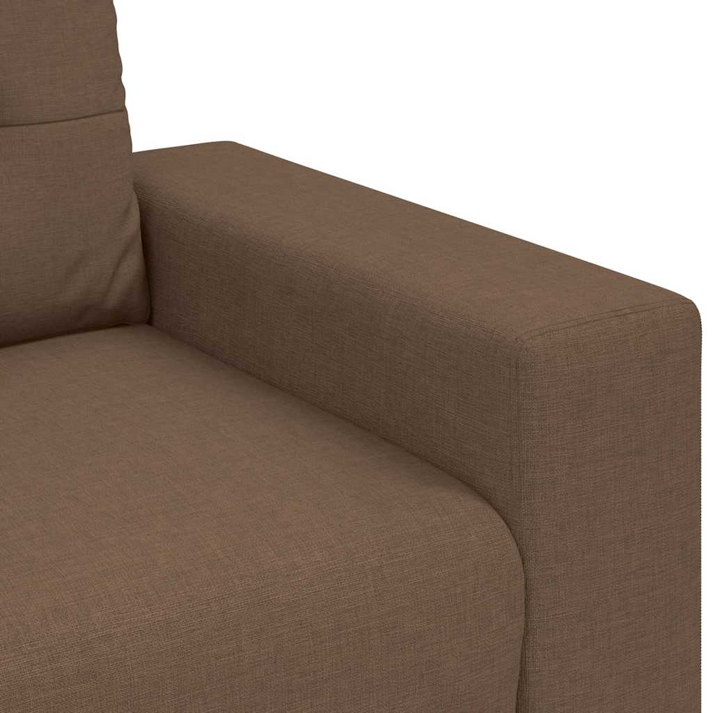 Loveseat Sofa in Brown 180 x 77 x 82 cm Fabric