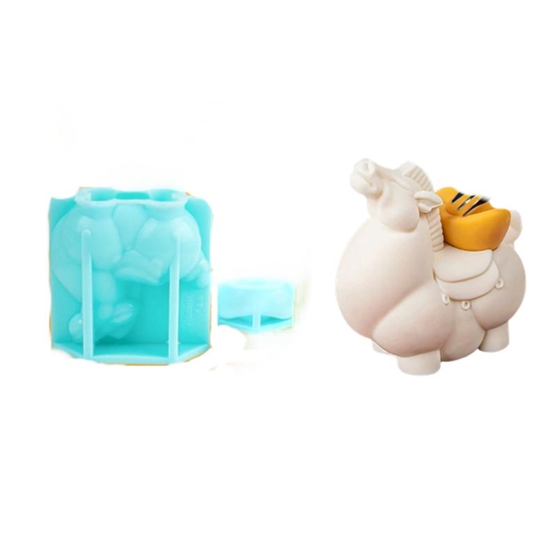Horse Statue Silicone Candle Molds Food Safe Silicone Temperature Resistant for Resin Casting Candle Chocolate Baking