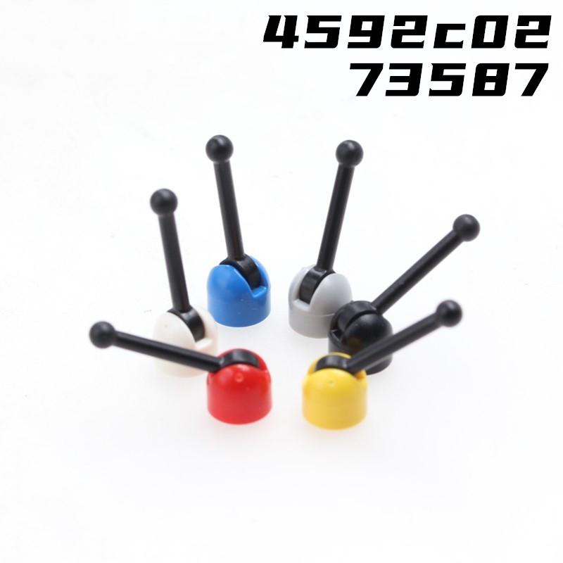 Детали LEGO Радужная свинья 4592 73587c01 4593 Антенна Маленькое основание с черным рычагом Совместимые кубики DIY Строительные блоки Частицы Игрушки