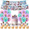 32Pcs Super Kitties Themed Party Decor Include Cupcake Toppers Banner & Balloons
