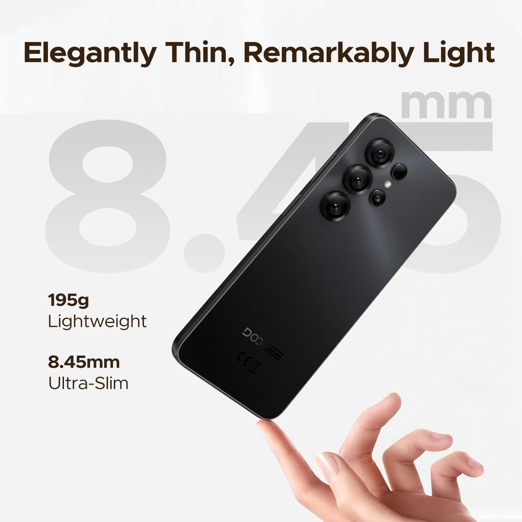 DOOGEE Note56 X Android 16 Smartphone 6150mAh Large Battery 24GB 64GB 6.56" HD+ Screen 8MP+5MP Camera Face Unlock Cell Phone