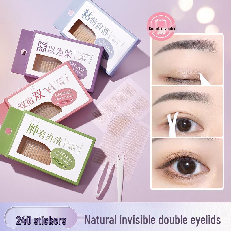 Gemon Natural Invisible Double Eyelid Stickers: Long-Lasting, Traceless Shaping for Big, Beautiful Eyes.
