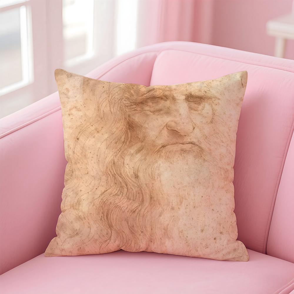 PPiero da Vincis Cushion Cover Pillow Case Ultra Soft Skin Friendly Fabric Cloud Like Comfort  Concealed Zipper