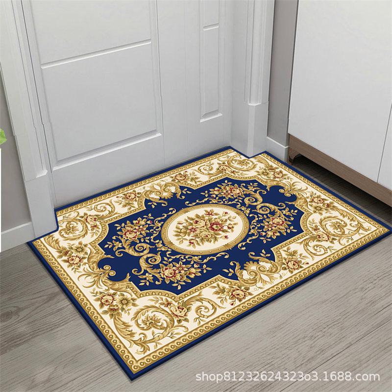 European Style Modern Non-Slip Water-Absorbing Door Mat, Machine Washable Entrance Carpet