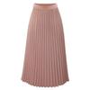 Elastic High Waist Calf-Length Casual Loose Skirt Elegant Ladies Solid Color Long Skirt Women Clothing Streetwear