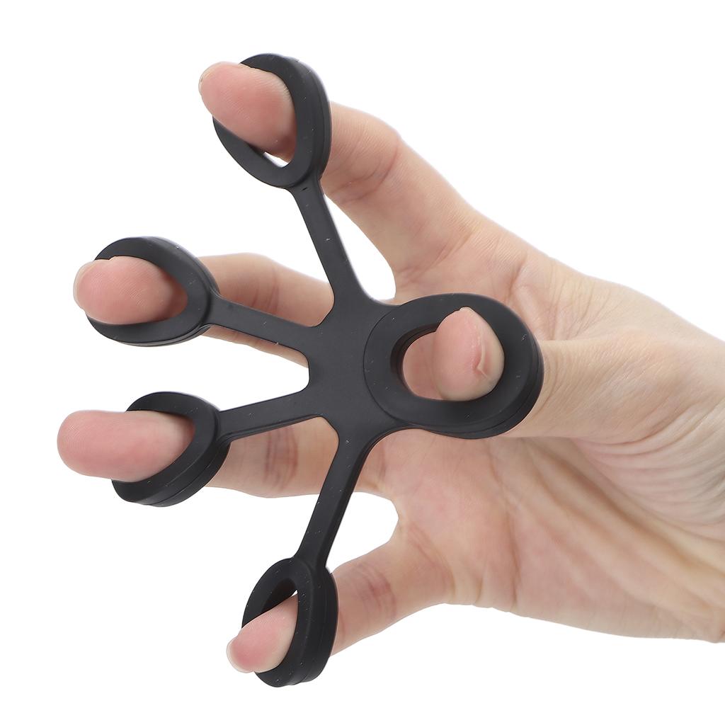 2 шт. Силиконовый эспандер для пальцев Портативные эластичные эспандеры для рук Усилитель 11 фунтов (Темно-зеленый Черный)