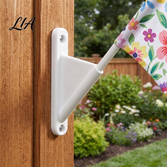 Weatherproof Flag Holder Mini Stick with Screws, Wall Mount Pole Easy Install Flagpole Bracket Holder, Small Display for Classrooms Offices