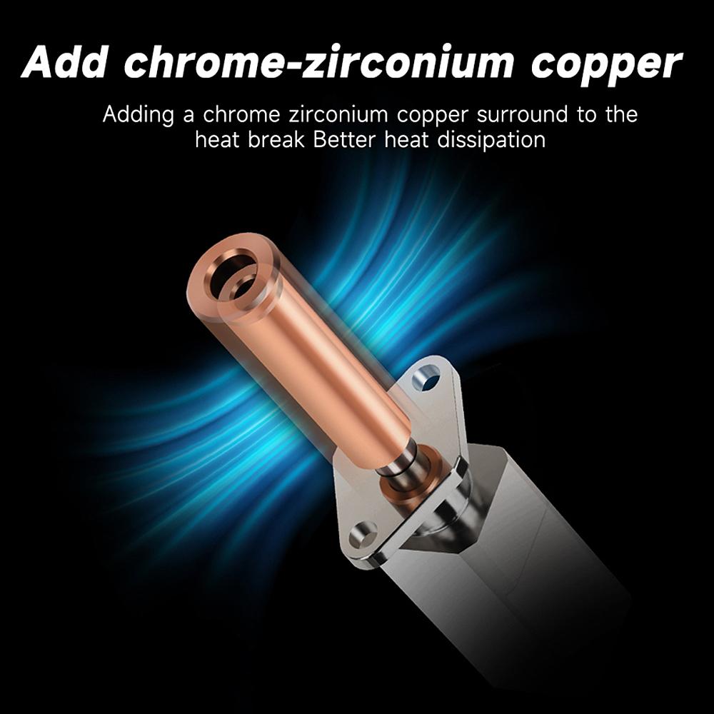 Модернизированный комплект экструдера Hotend V2.0 для экструзионной головки Bambu Lab X1C P1P с закаленной сталью толщиной 0,4 мм.