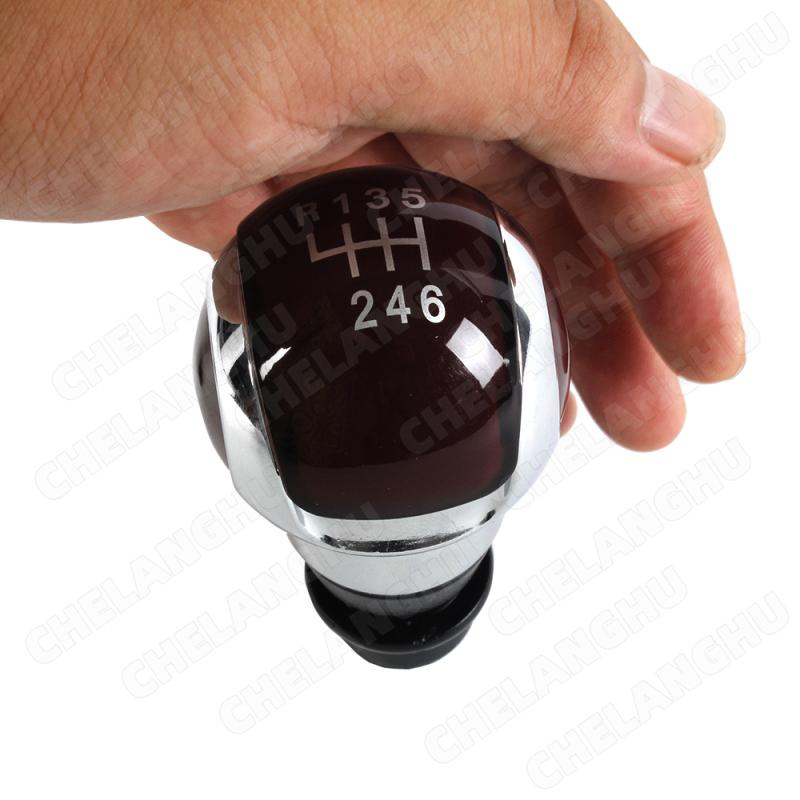 6 Speed Gear Shift Knob Fit For Peugeot 206 306 207 208 307 308 2008 3008 5008 Citroen C3 C4 DS4 Black Or Brown 2 options