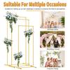 Gold Wedding Arch Backdrop Stand Square Stand, Set of 3, 6.6FT + 5.9FT +4.9FT, Metal Balloon and Flower Frame for Birthday Party, Baby Shower,