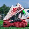 Unisex TF Turf Football Shoes Wear‑Proof Rubber Sole Comfort PU Upper Light Shoes For Outdoor Grass Matches