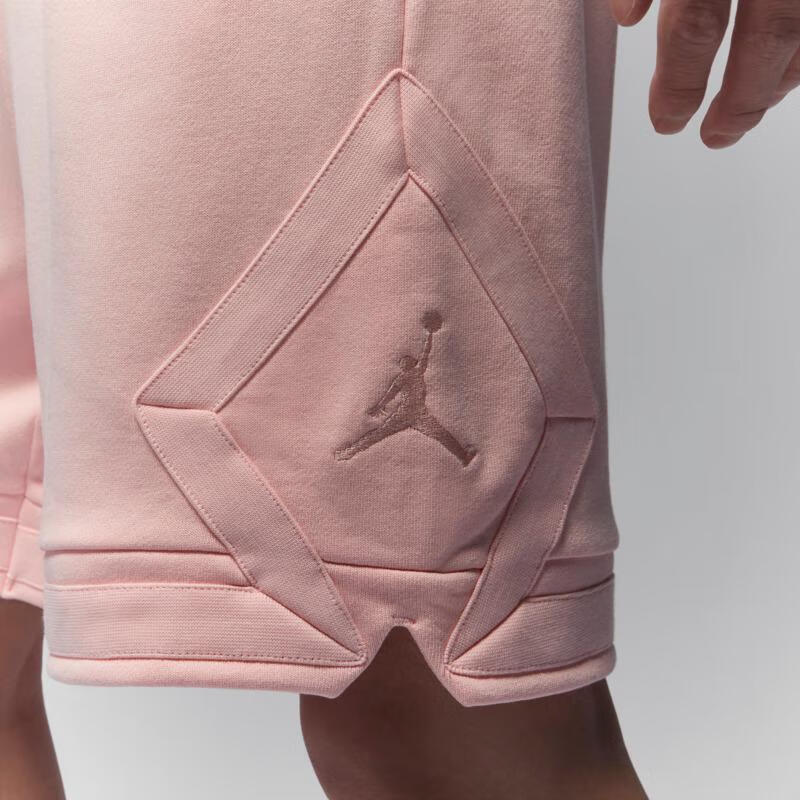 Jordan Мужские шорты Essentials Solid Color Lace-Up Knit Sports Shorts Pink DQ7473-622