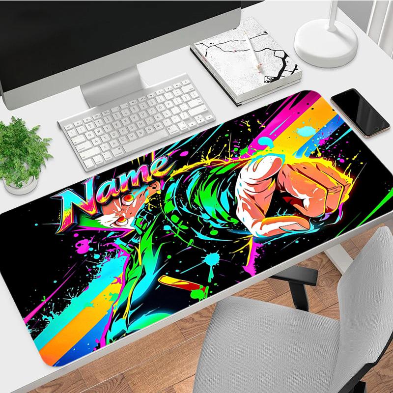 Custom Name Colorful Power Gamer Large Deskmat Mousepad Playmat Xl Keyboard Mouse Pad Gaming Desk Accessories Anime Pc Extended Pads