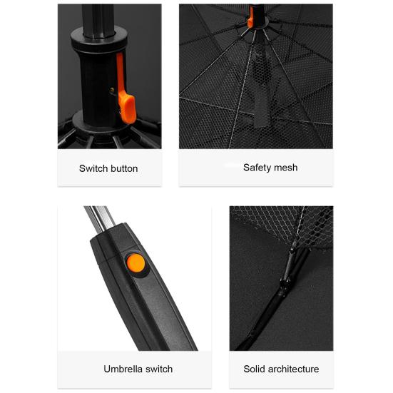 3-In-1 Umbrella with Fan Mister Battery Operated UV Sun Protection Umbrella Portable