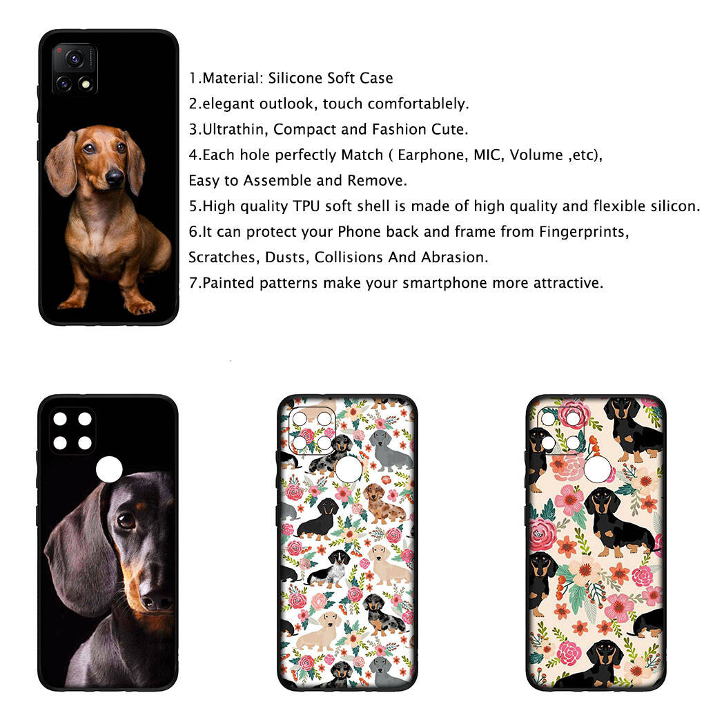 Чехол для iPhone 17 16 15 Xiaomi Poco Redmi Note 14 13 12 11 Pro Max 9 16e Samsung Galaxy S25 S24 S23 14C A56 OPPO Huawei Чехол для телефона с таксой
