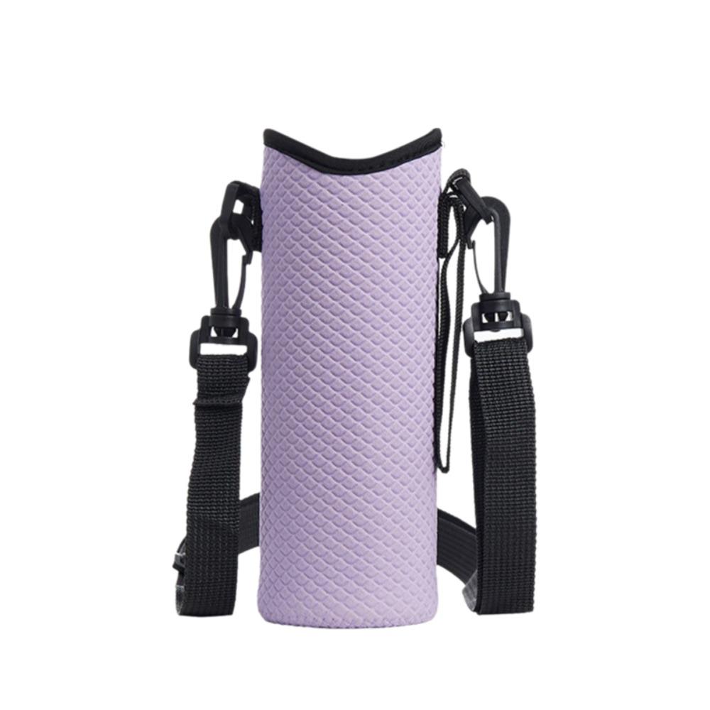 2pcs Neoprene Water Bottle Sleeve Plaid Texture Insulated Water Bottle Bag  Camping