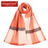 Shanghai Story Women's Pure Wool Plaid Scarf Shawl