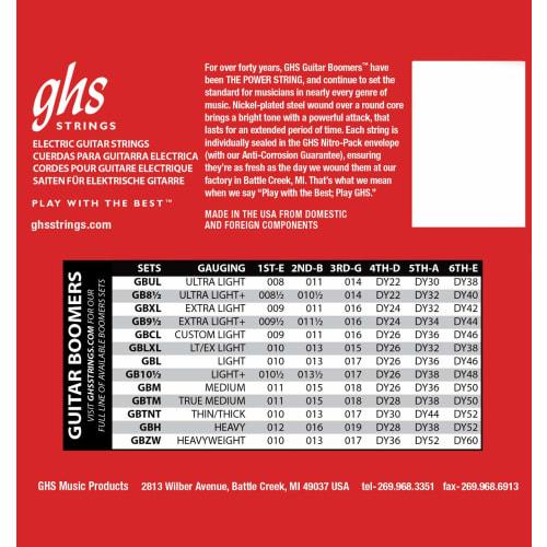 Ghs Guitar BOOMERS Custom Light 09-46 GBCL Electric Guitar Strings