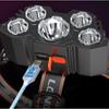 Мощные 5-ядерные налобные фонари, суперяркие, с зарядкой через USB, для ночной рыбалки, светодиодные фонари для работы налобного фонаря, для рыбалки, супер-походный фонарь