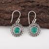 Green Emerald Gemstone Earring Jewelry, Handmade Gorgeous Silver Earring, 925 Sterling Silver Jewelry For Wedding Gift