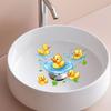 Yellow Duck Bathroom Wall Sticker PVC Removable Waterproof Decal for Cute Toilet Sink Childrens Decor