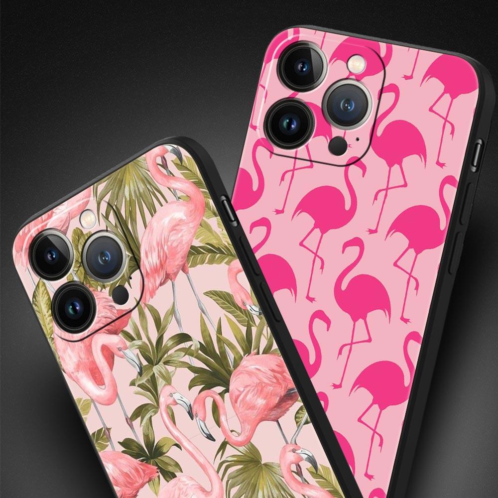 Розовый, красный чехол с изображением фламинго для iPhone Samsung Galaxy Redmi Xiaomi Oppo OnePlus Note SA 7 8 9 10 11 12 13 14 20 21 22 23 53 54 Pro Max Plus Ultra