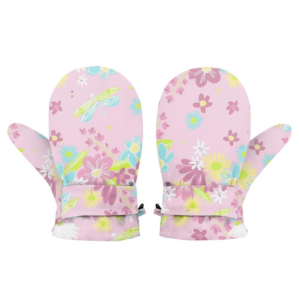 Waterproof Kids Mittens Fleece Lined Ski Mittens Thick Thermal Toddler Mittens