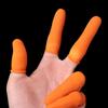 100PCS Finger Cots Orange Reusable Natural Rubber Latex Non-slip Finger Cover Fingertip Protector Industry Gloves Nail Art Tool