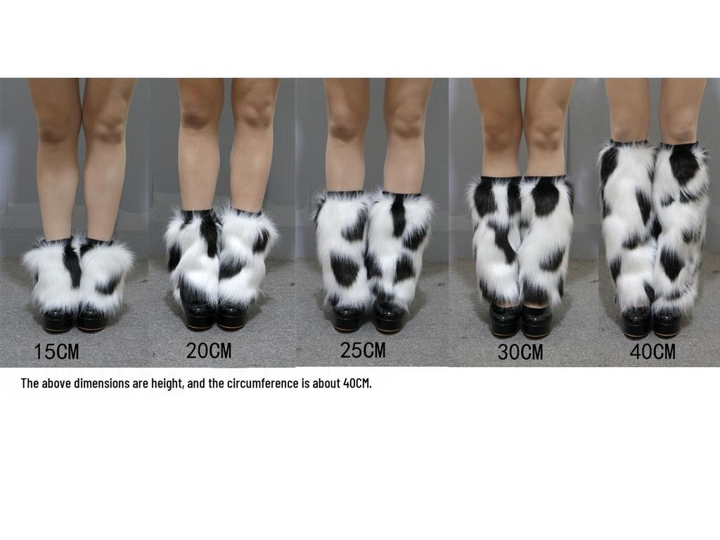 Леопардовый принт Искусственный мех Плюшевые гетры: Длинные и короткие стили для осени/зимы, идеально подходят для сценических выступлений и чехлов для ботинок.