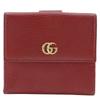 GG Marmont Bi-Fold Wallet 456122 Red Leather Women Used