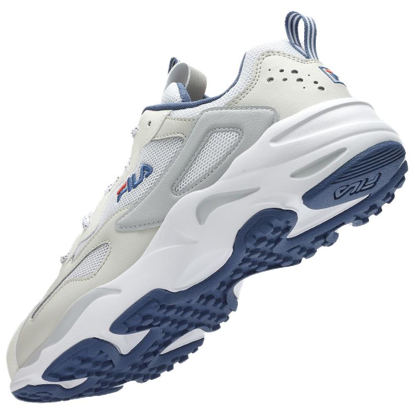 Fila Tracer Устойчивые к истиранию, Дышащие, Легкие Низкие Повседневные Кроссовки Мужские Бело-Серые F12M422113FWL