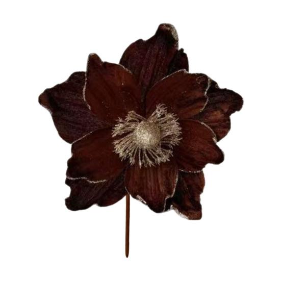 Блестящий искусственный цветок Рождественское украшение DIY Рождественская елка Венок Украшения Искусственный цветок пуансеттии для Рождества Нового года Свадебной вечеринки Праздника