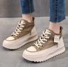 Women High-top  Platform Wedge Casual Shoes Fashion Women Spring Summer Autumn Chunky Sneakers Shoes Breathable Comfortable